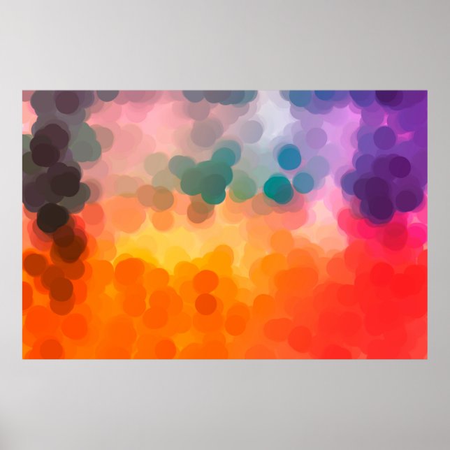 Póster Resumen del fondo de la acuarela naranja. Ilustrac (Frente)