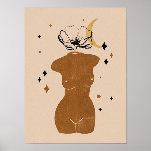Póster Resumen del Ilustracion de Mujeres Boho , Earthy T (Frente)