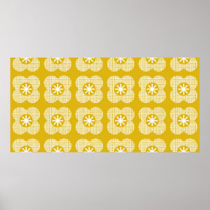 Póster Resumen del patrón de cosecha floral. Estilo nórdi