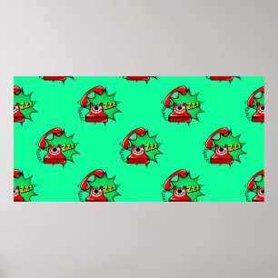 Póster Resumen del patrón de teléfono sin interrupciones.