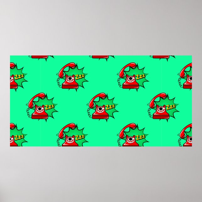 Póster Resumen del patrón de teléfono sin interrupciones. (Frente)