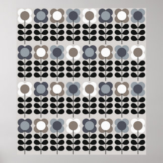 Póster Resumen del patrón floral sin costuras. Estilo nór