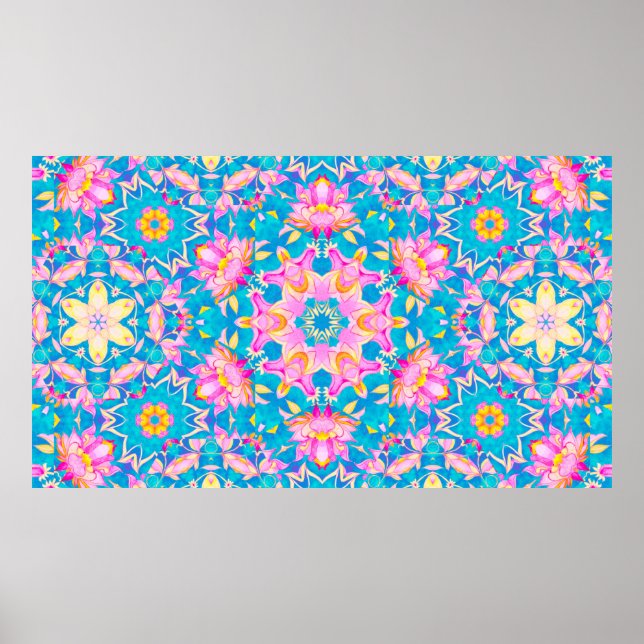 Póster Resumen del patrón islámico al estilo árabe. Maris (Frente)