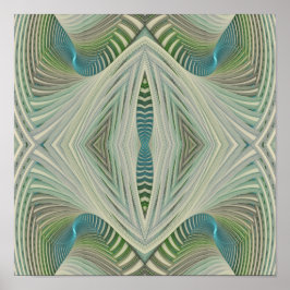 Póster Resumen del río Azul 12" x 12"