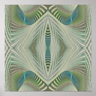 Póster Resumen del río Azul 12" x 12"