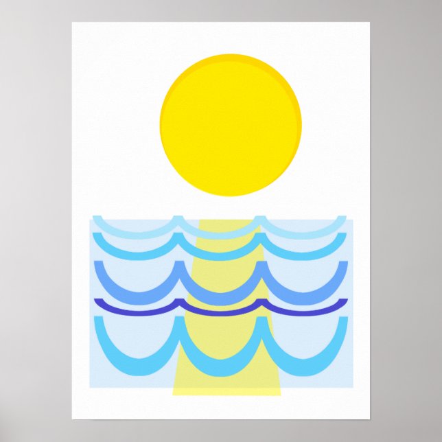 Póster Resumen del Sol sobre el Agua (Frente)