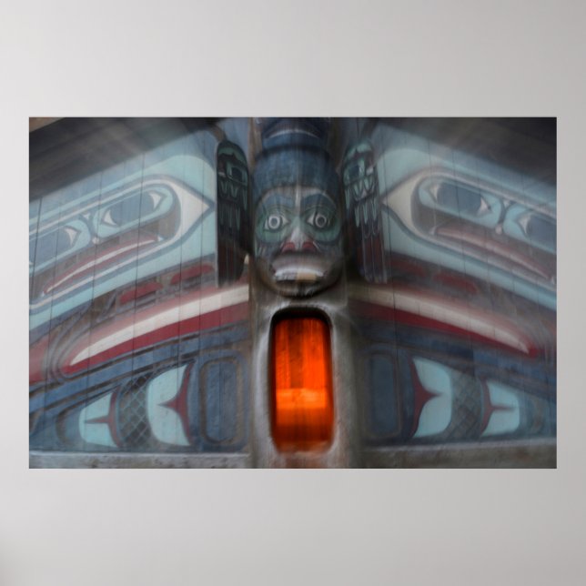 Póster Resumen del tótem pole, Alaska (Frente)