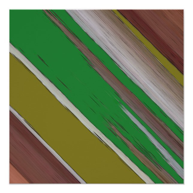 Póster Resumen Diagonal Verde Y Marrón (Anverso)