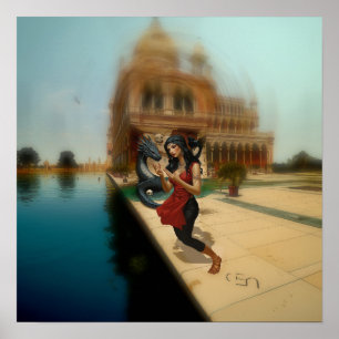 Póster Resumen Dragon Skull Witchy AI Art Mateo Valor