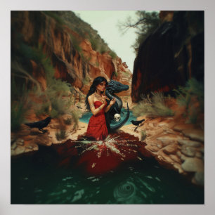 Póster Resumen Dragon Skull Witchy AI Art Mateo Valor