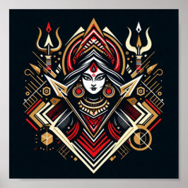 Póster Resumen Durga - Poder divino en colores