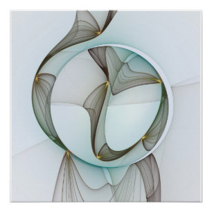 Póster Resumen Elegancia dorada turquesa moderna