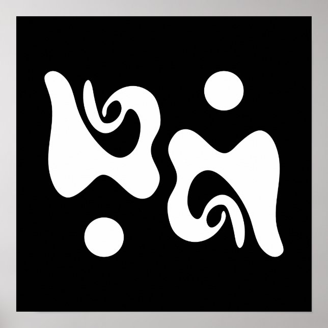 Póster Resumen en blanco y negro (Frente)