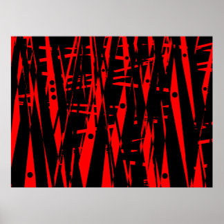 Póster Resumen en rojo y negro