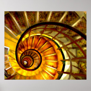 Póster Resumen Escalera espiral de Nautilus