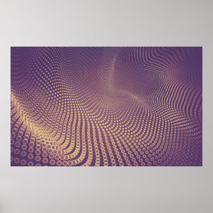 Póster Resumen espacio poligonal bajo fondo oscuro polo