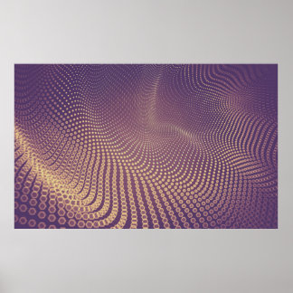 Póster Resumen espacio poligonal bajo fondo oscuro polo