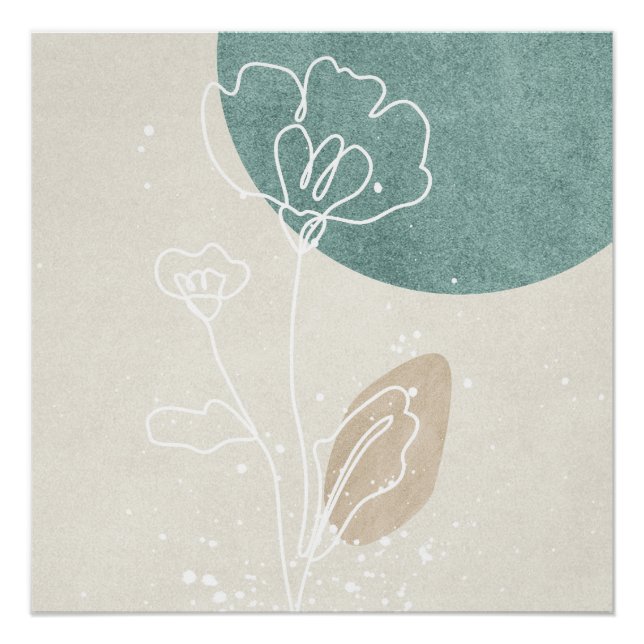 Póster Resumen Floral geométrica (Anverso)