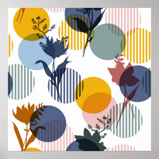 Póster Resumen floral retro (Frente)