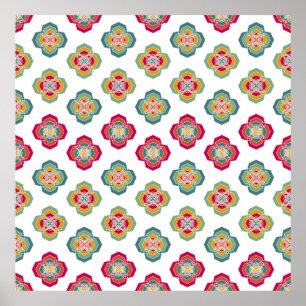 Póster Resumen Fondo floral sin soldadura, texto superfic