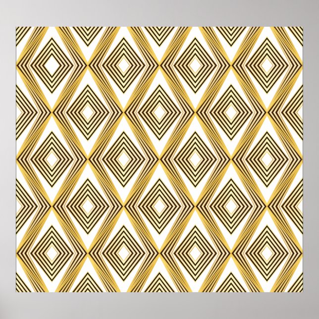Póster Resumen Fondo geométrico Art Deco (Frente)