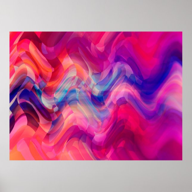 Póster Resumen fondo multicolor rosa brillante. Eleg (Frente)