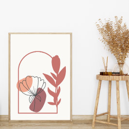 Póster Resumen Formas geométricas Estilo Boho Hoja de fol