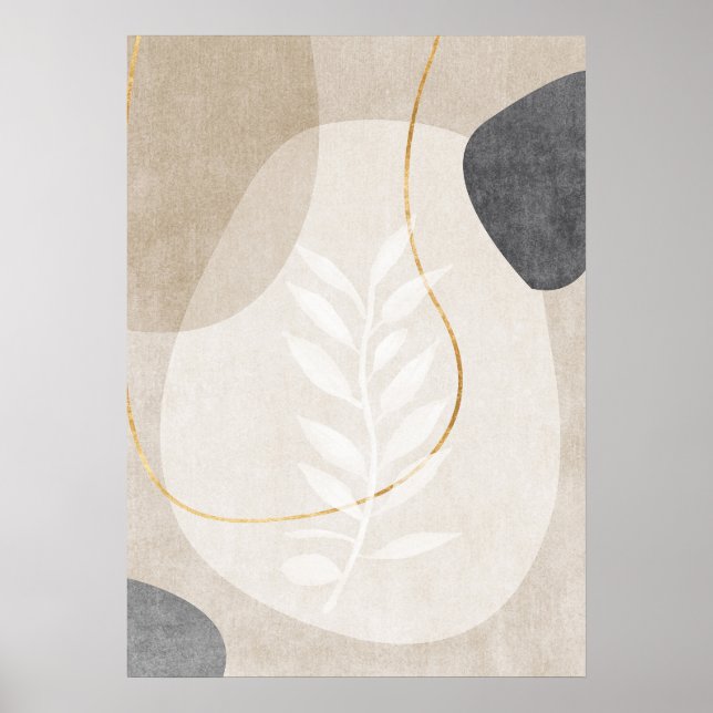 Póster Resumen Geométrico Golden Lines Wall Art Poster (Frente)