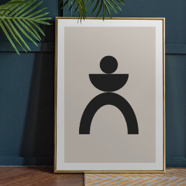 Póster Resumen geométrico Persona Minimalista moderna