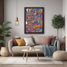 Resumen geométrico vibrante Arte colorido moderno