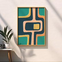 Resumen gracioso de mediados de siglo Verde azulad