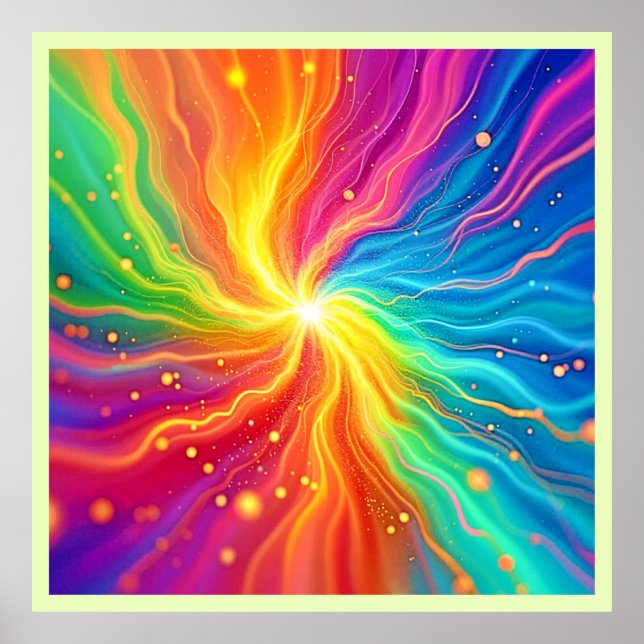 Póster Resumen gráfico de ráfaga de energía (Frente)