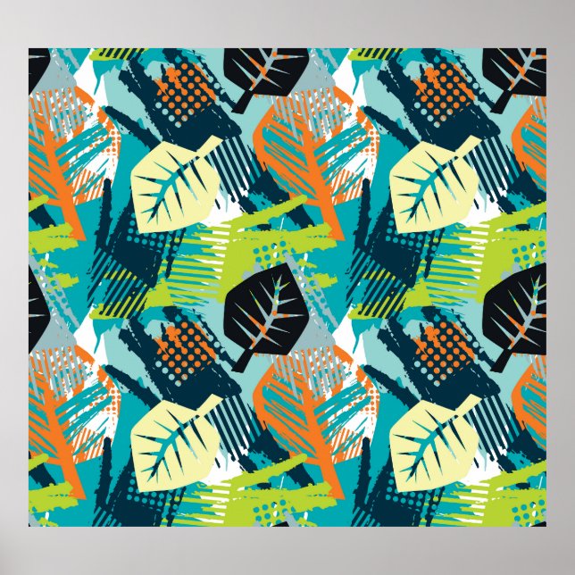 Póster Resumen Grunge: Superficie rugosa sin foco. (Frente)