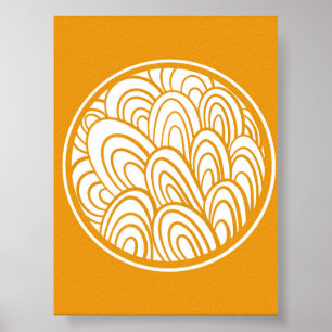 Póster Resumen Ilustracion de Círculo de estilo Mandala