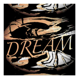 Póster Resumen Inspirador blanco rosa claro "Dream"