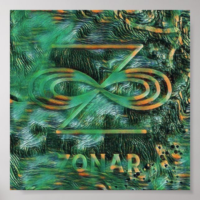 Póster Resumen Karuna Reiki Poster de símbolos zonar verd (Frente)