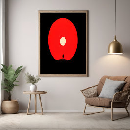 Póster Resumen minimalista Arte de silueta de puesta de s