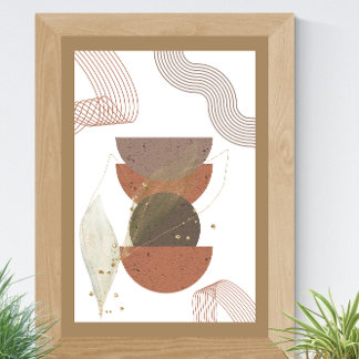 Póster Resumen minimalista Boho Geométrico