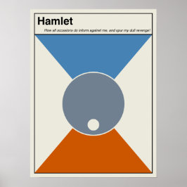 Póster Resumen Minimalista de Shakespeare Hamlet
