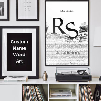 Póster Resumen Minimalista moderno personalizado blanco y