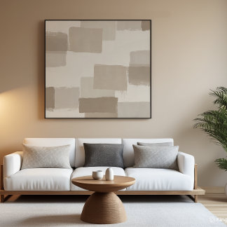 Póster Resumen Minimalista neutral arte de muros de textu