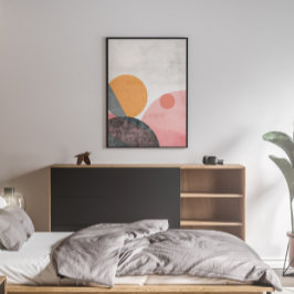 Póster Resumen minimalista y Boho circular