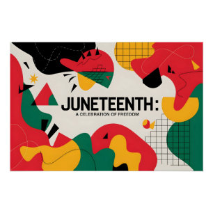 Póster Resumen moderno 10 de junio Arte de celebración de