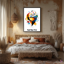 Póster Resumen moderno Copa Motivacional de Café Minimali