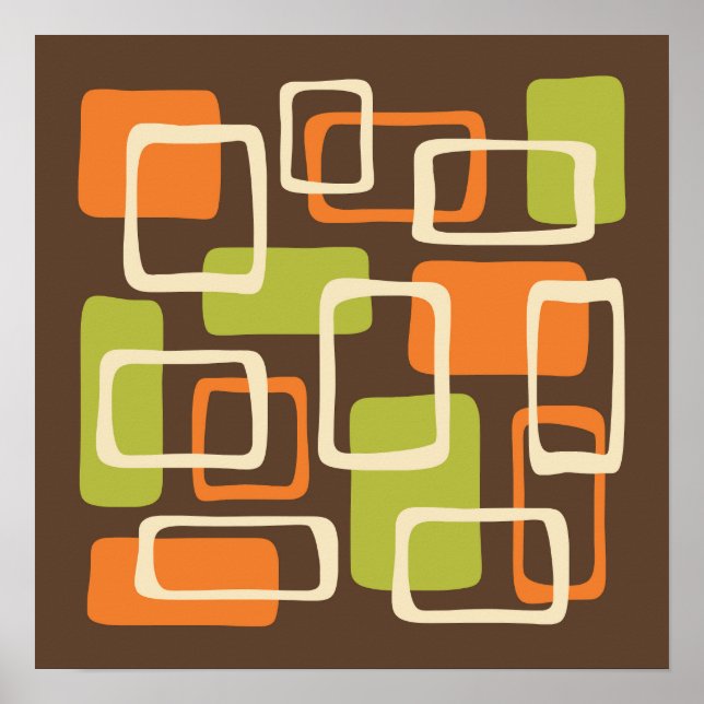 Póster Resumen moderno de mediados de siglo (Frente)