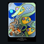 Póster Resumen moderno de mitad del siglo<br><div class="desc">Resumen moderno de mediados del siglo: pintura de Koi Fish Averigüe más sobre el artista pop Jamie Roxx y sus pinturas pop originales en su sitio web: www.JamieRoxx.us</div>