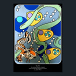 Póster Resumen moderno de mitad del siglo<br><div class="desc">Resumen moderno de mediados del siglo: pintura de Koi Fish Averigüe más sobre el artista pop Jamie Roxx y sus pinturas pop originales en su sitio web: www.JamieRoxx.us</div>