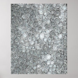 Póster Resumen moderno Líneas blancas negras lineales