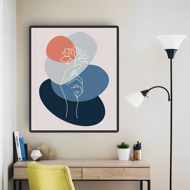 Póster Resumen moderno minimalista sosteniendo flores Boh (Subido por el creador)
