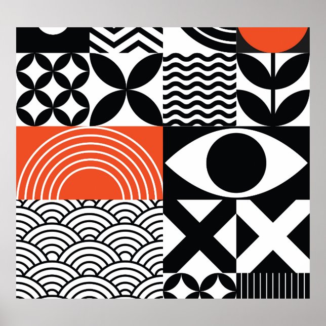 Póster Resumen moderno: tela de diseño artístico. (Frente)